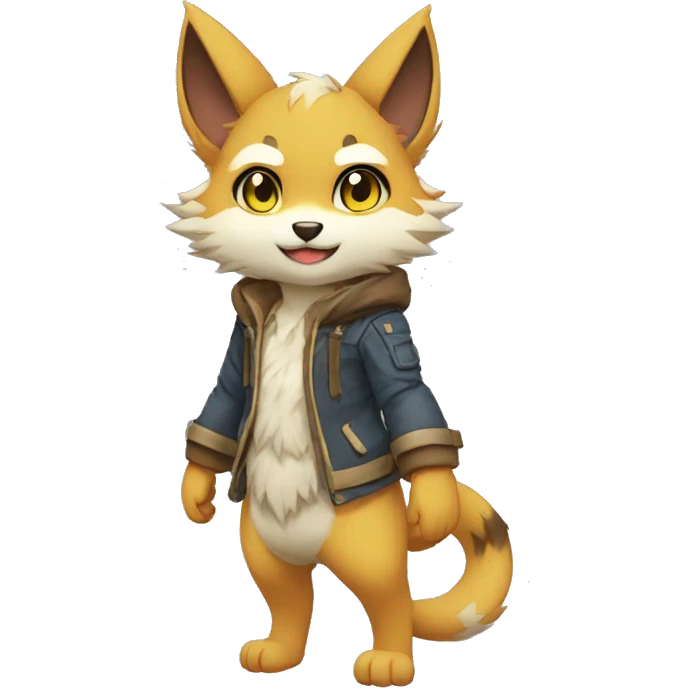 Kemono-style, Chibi, Anthro-Fur-Sona-Fakémon, Full Body emoji