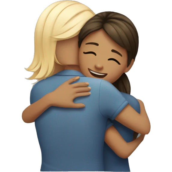 Hug two girlfriends emoji