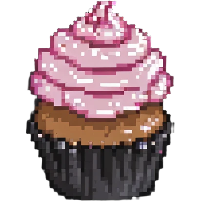 cupcake with pink icing emoji