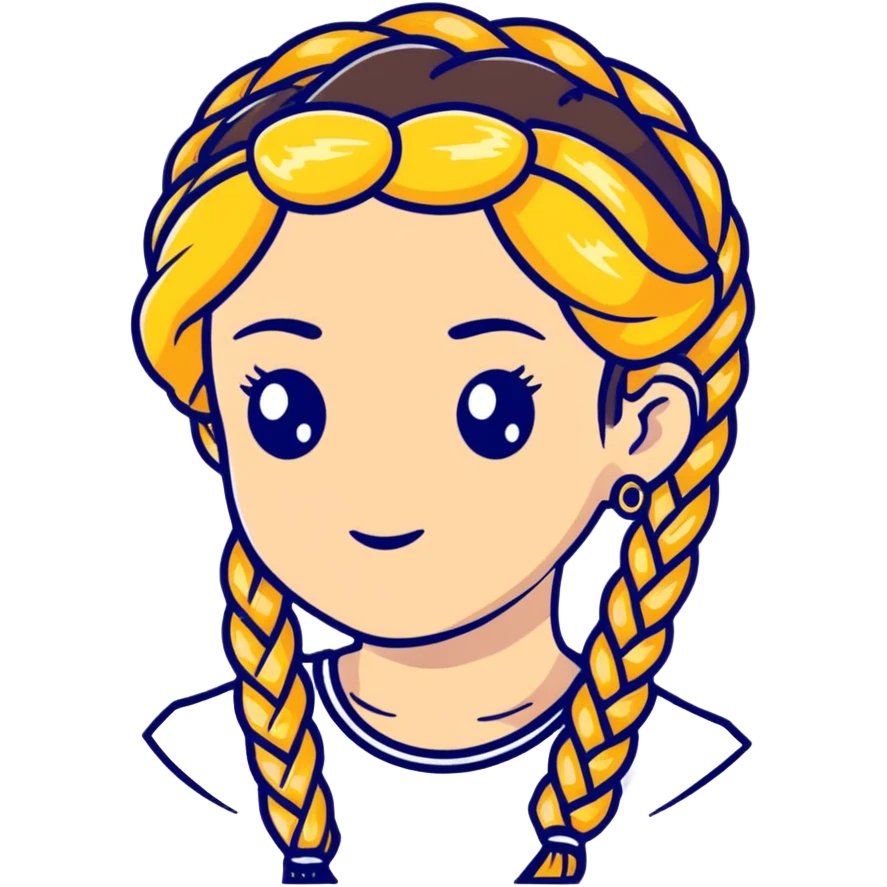 braided hair with gold rings emoji