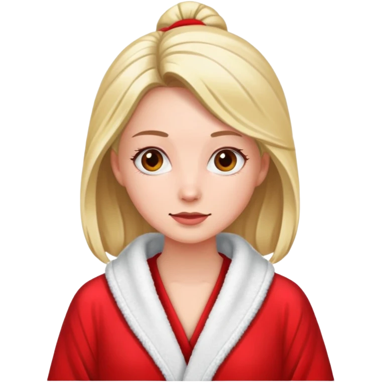 Девушка в красном халате  emoji