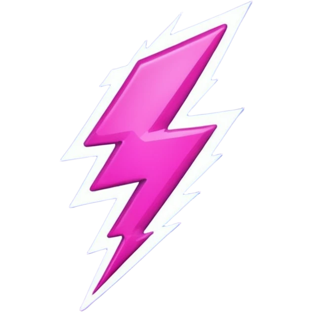 Pink lightening bolt emoji