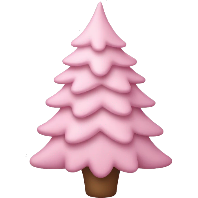 pastel pink christmas tree emoji