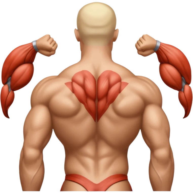 big lats back muscles tissues  emoji