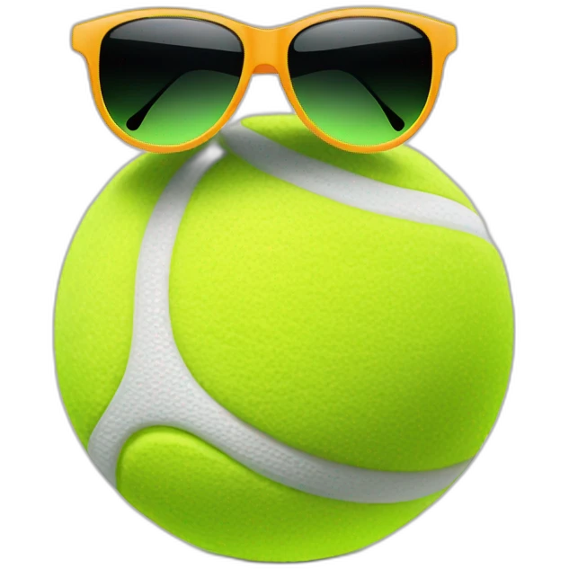 tennis ball in sunglasses emoji