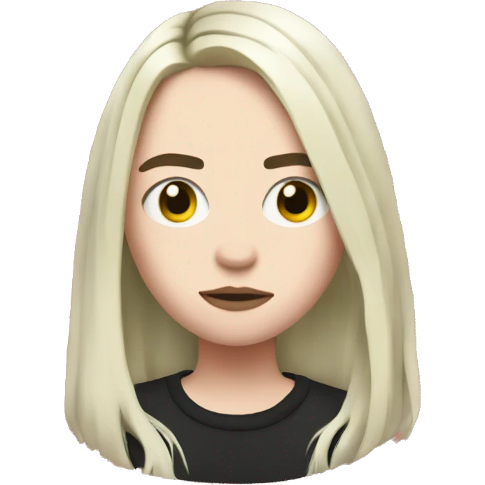 billie eilish with red roots emoji