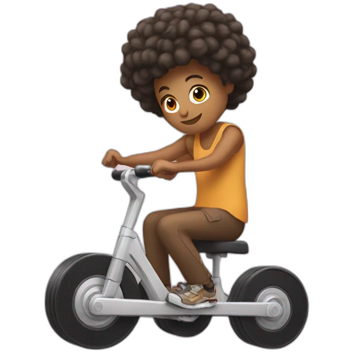 A person on a roller emoji