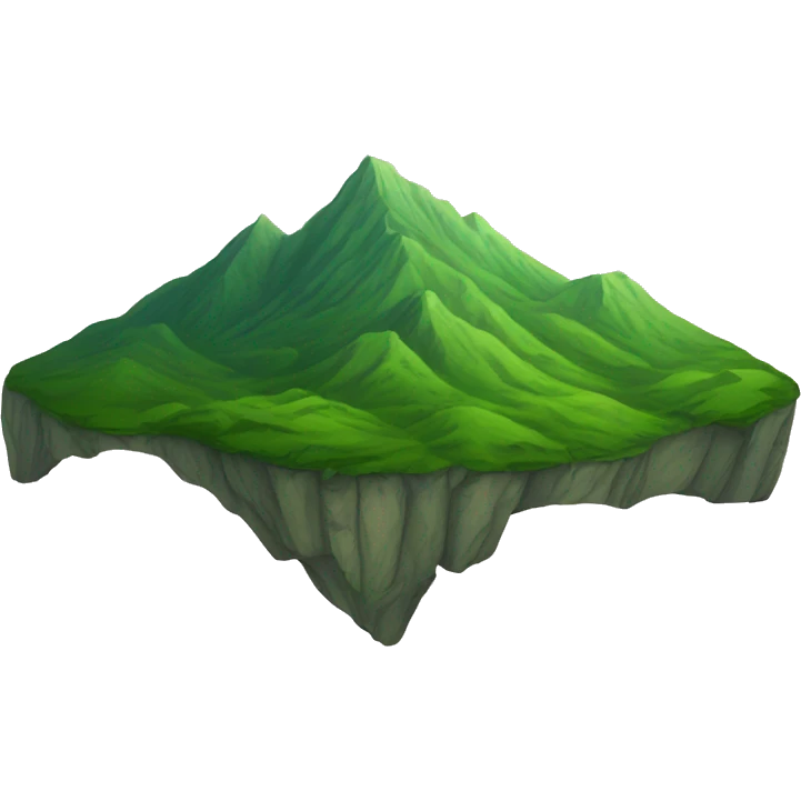 green mountain as draw emoji