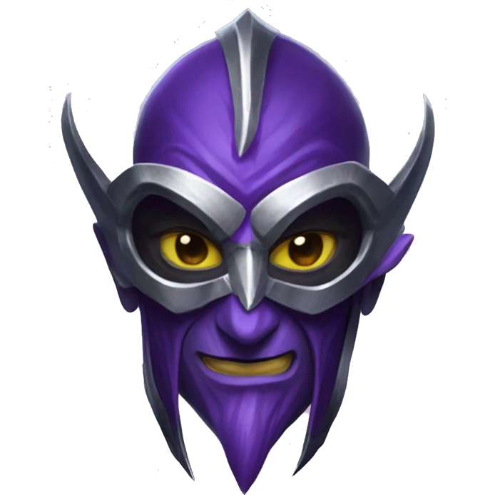 make kassadin from league of legends, just with the mask, and preferably showing his netherblade emoji