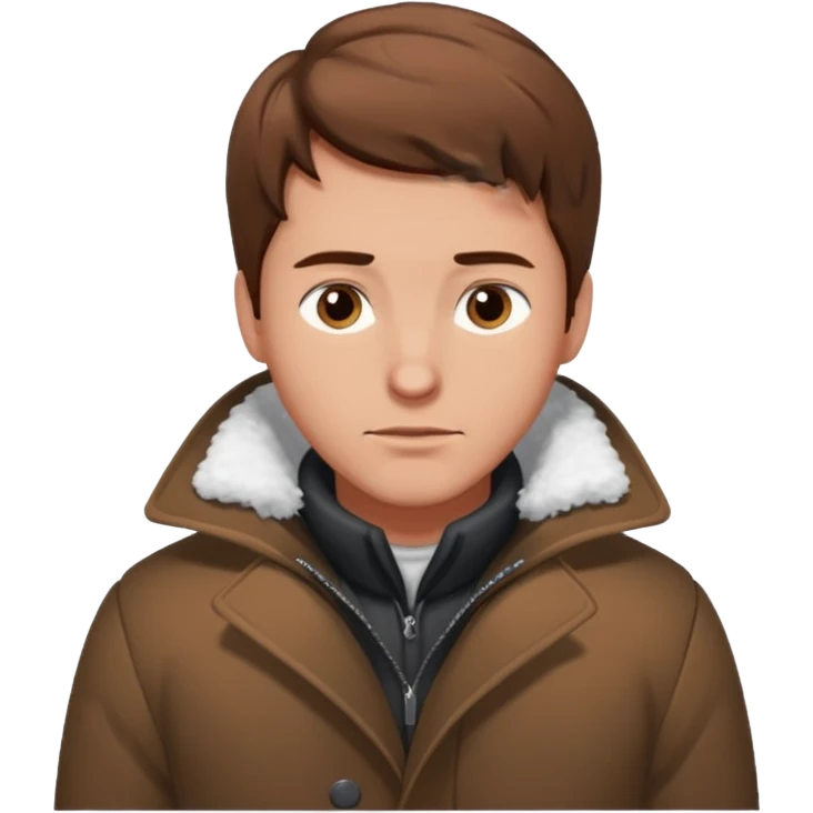 Guy looking at snow on the ground emoji