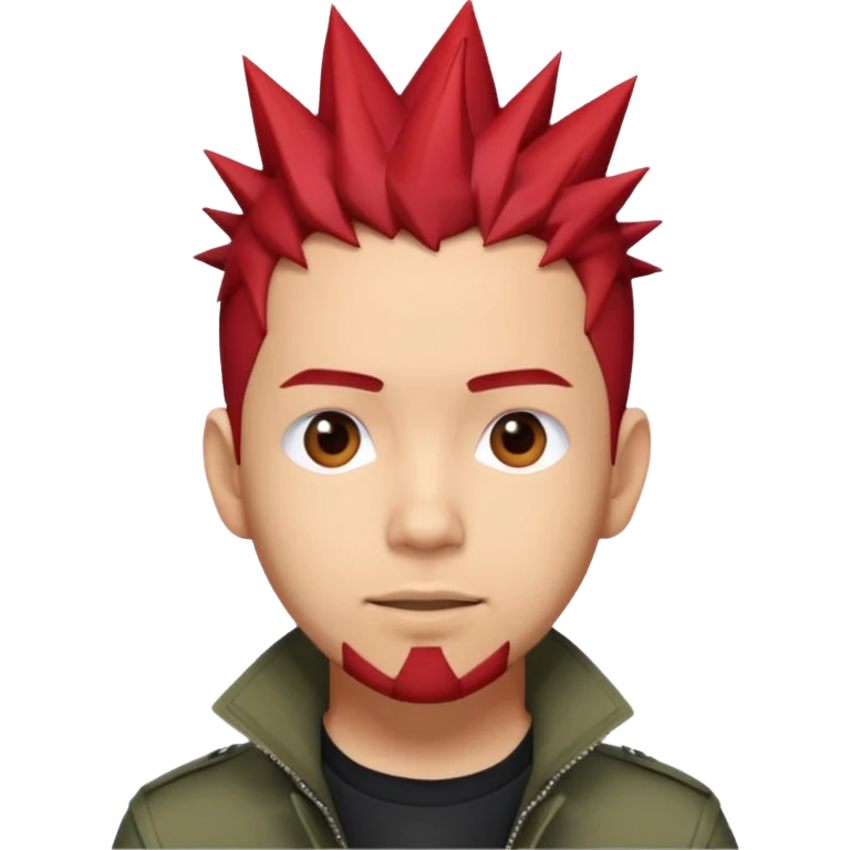 Mike Shinoda red spike hair emoji