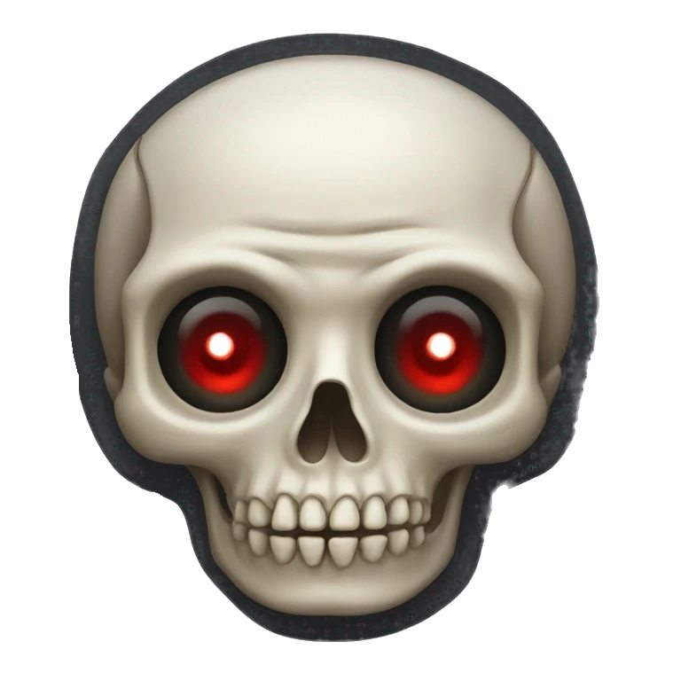 Red eye skeleton emoji