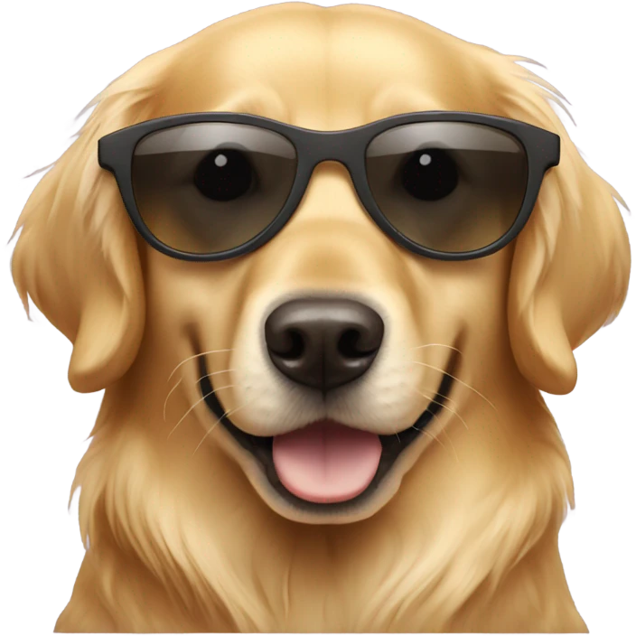 Golden retriever with sunglasses  emoji