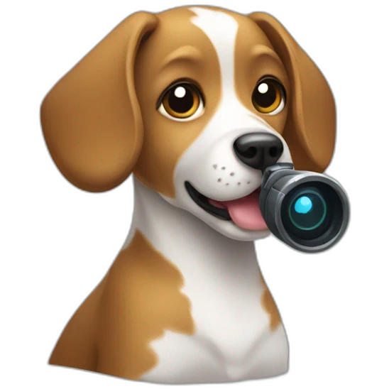 Dog with pi scope emoji