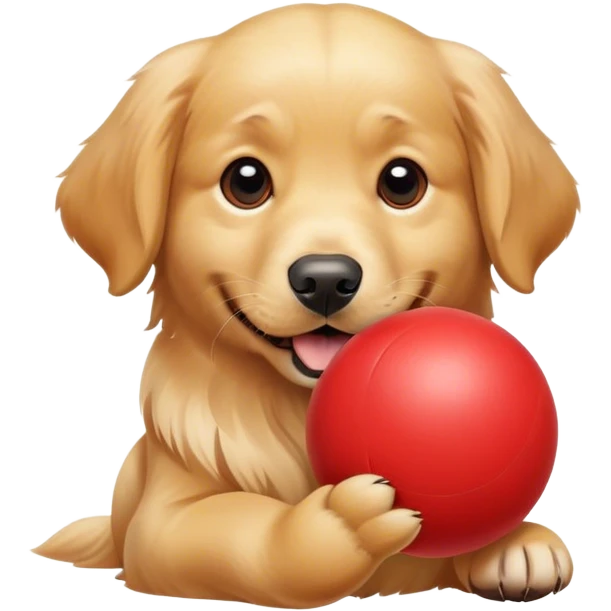Dogie with ball emoji
