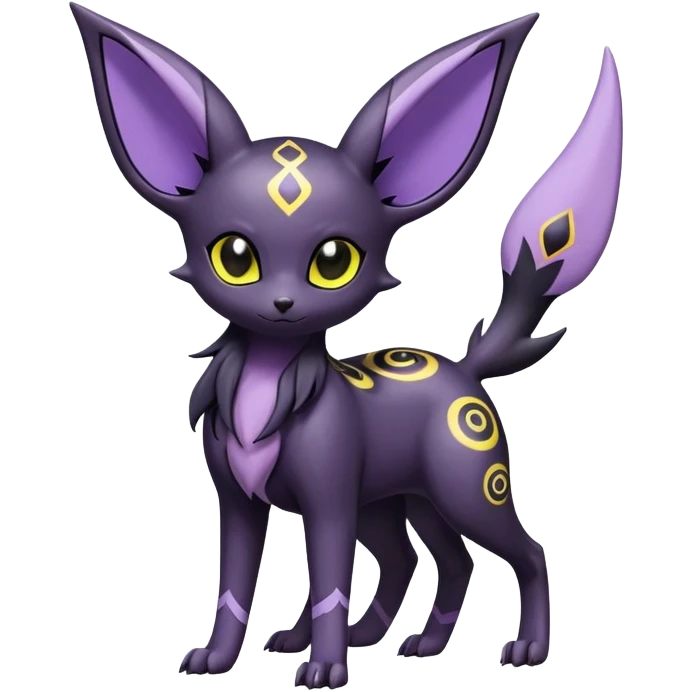 Noibat-Umbreon-Espeon-hybrid, full body, intricate markings emoji