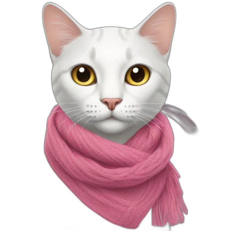 Fashion Cat in fashion scarf emoji