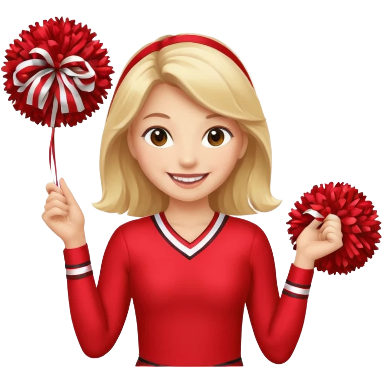 create an emoji of a cheerleader head to foot emoji