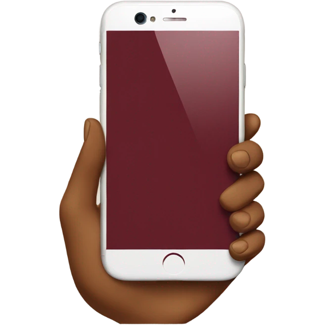 iphone with burgundy case emoji
