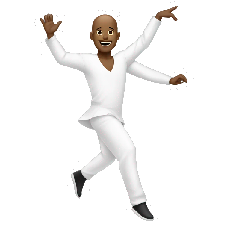 Bald black guy dancing emoji