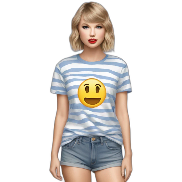 taylor swift striped tshirt emoji