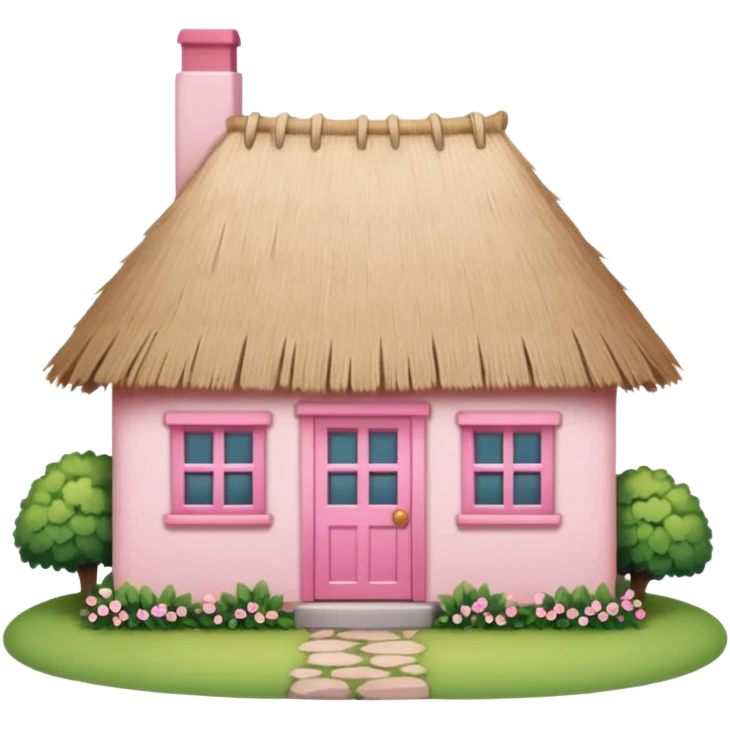 pink cosy house  emoji