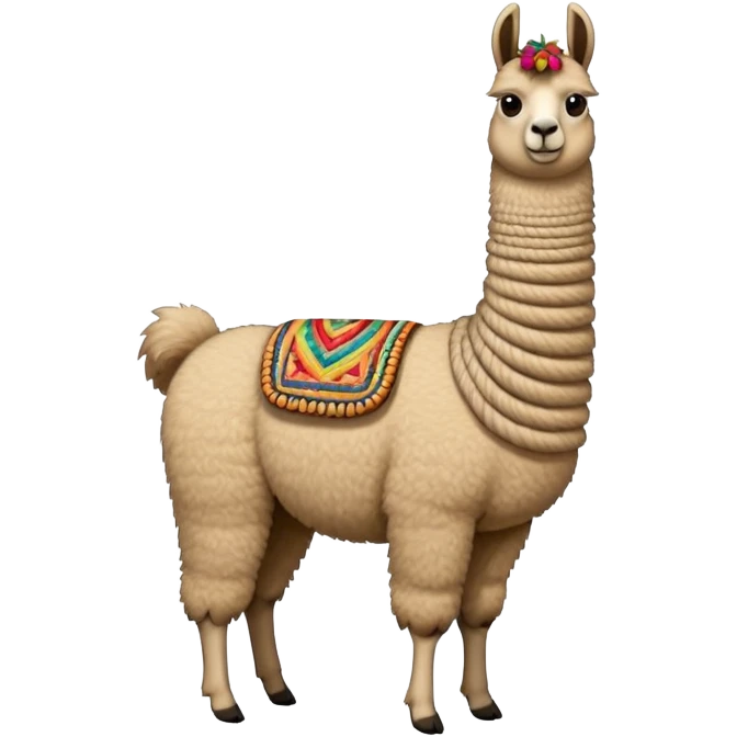 llama with  resilient coil emoji