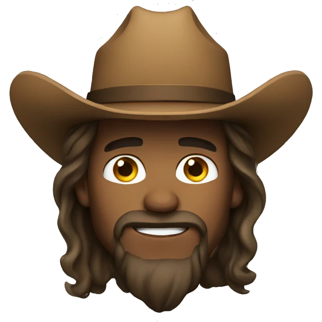 Cowboy with long hair  emoji