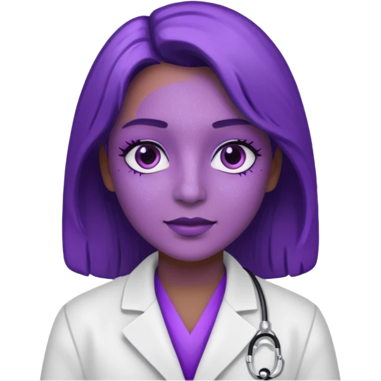 glitter purple doctor emoji