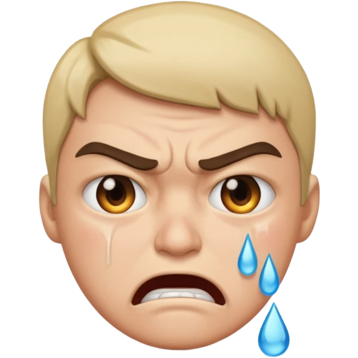 Angry and crying  emoji