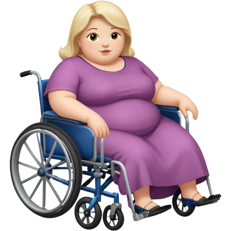 Fat lady wheelchair emoji