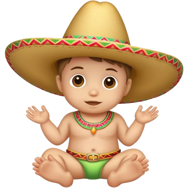 Baby wearing sombrero  emoji