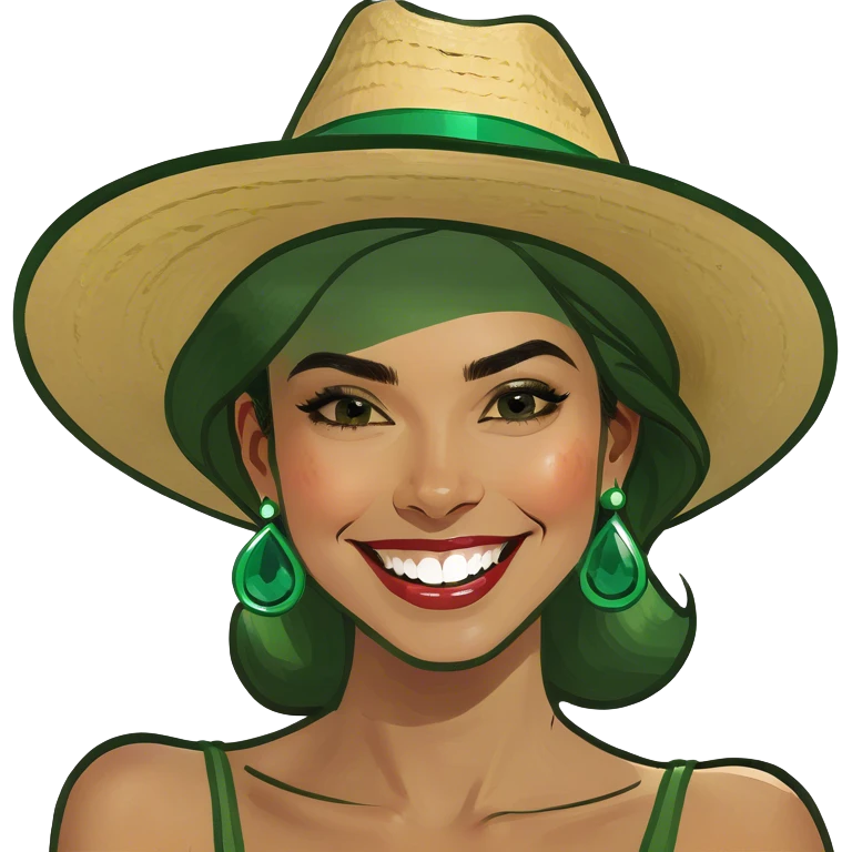 Mujer sonriendo emoji