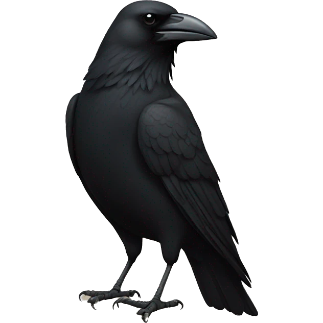 a crow smokes a cigarette emoji