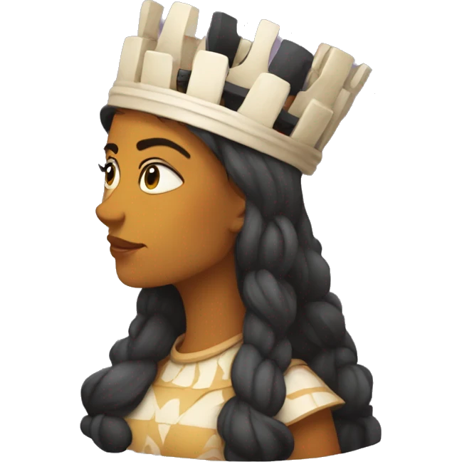 CAÏSSA , A CHESS GODDESS IN A SERIOUS MOOD emoji