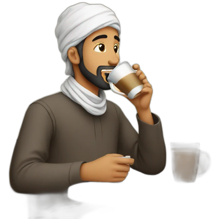 muslim drinking chai emoji