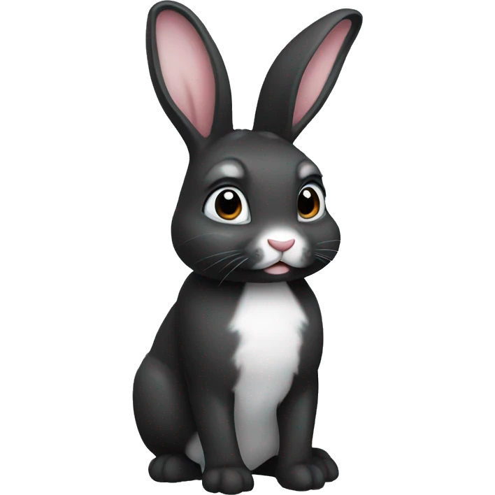 Black and white bunny emoji