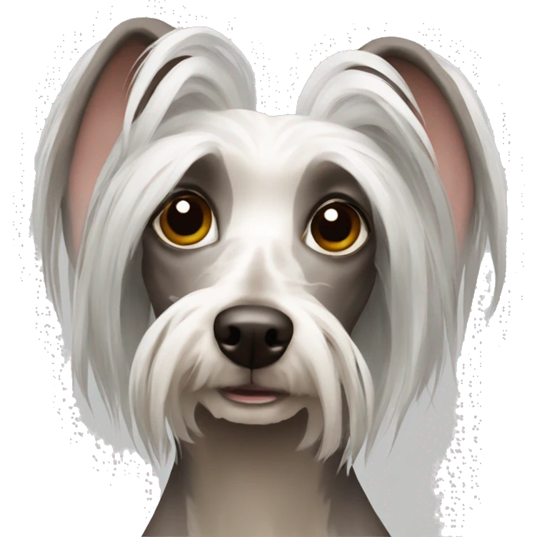 Chinese crested dog emoji