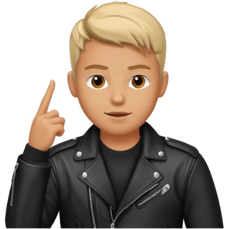 Biker Boy with calling emoji