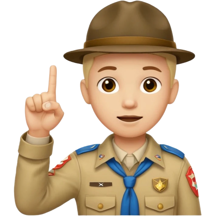 main scouts avec TROIS doigts du milieu levés   emoji
