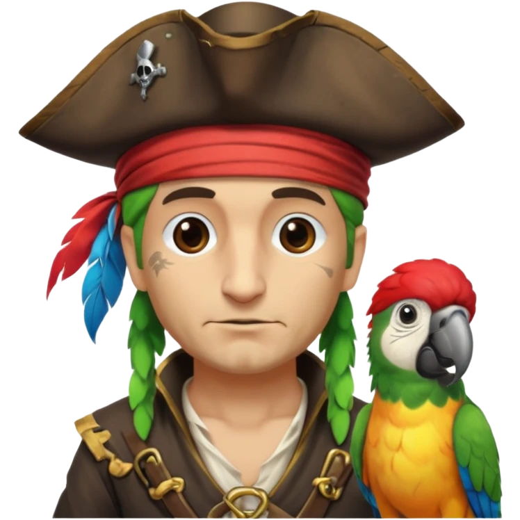 pirate and parrot emoji