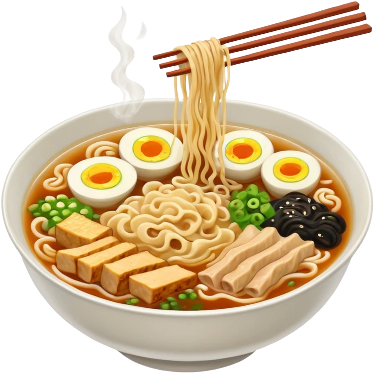 smoking hot ramen emoji