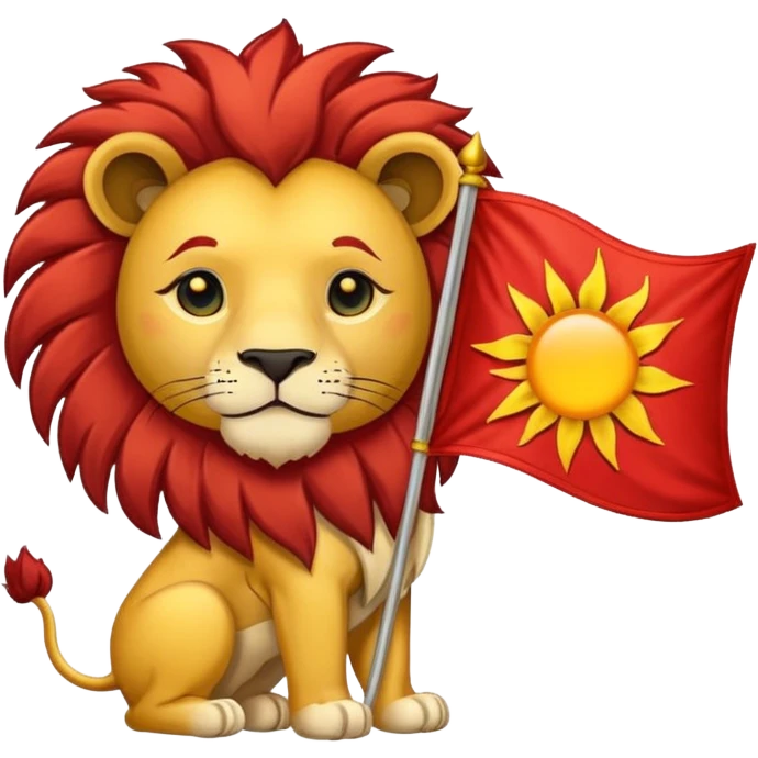 پرچم شیر خورشید رو برام استیکر کن emoji