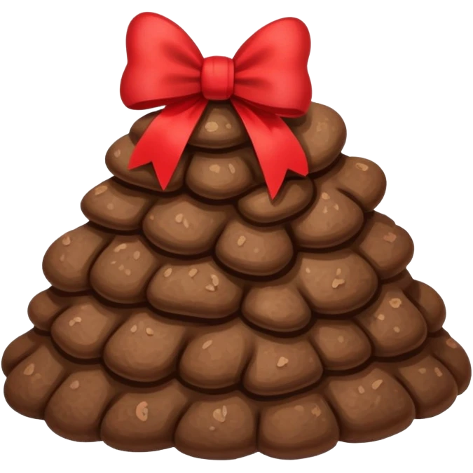 Poop with bow emoji
