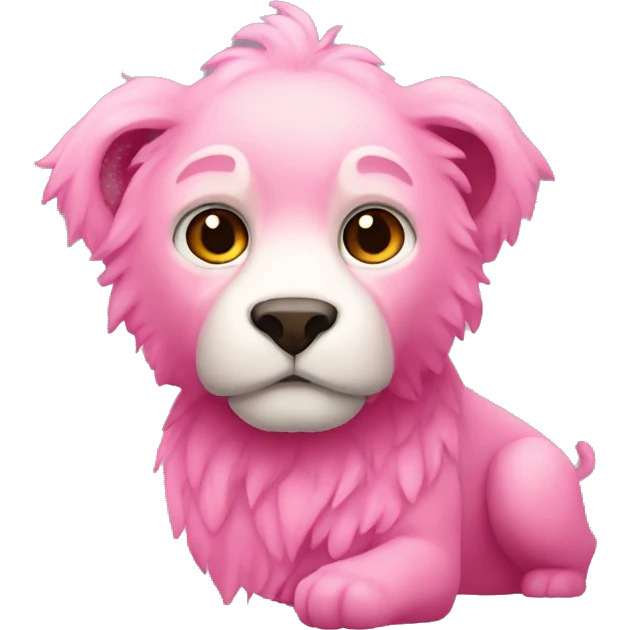 un leon de color rosa emoji