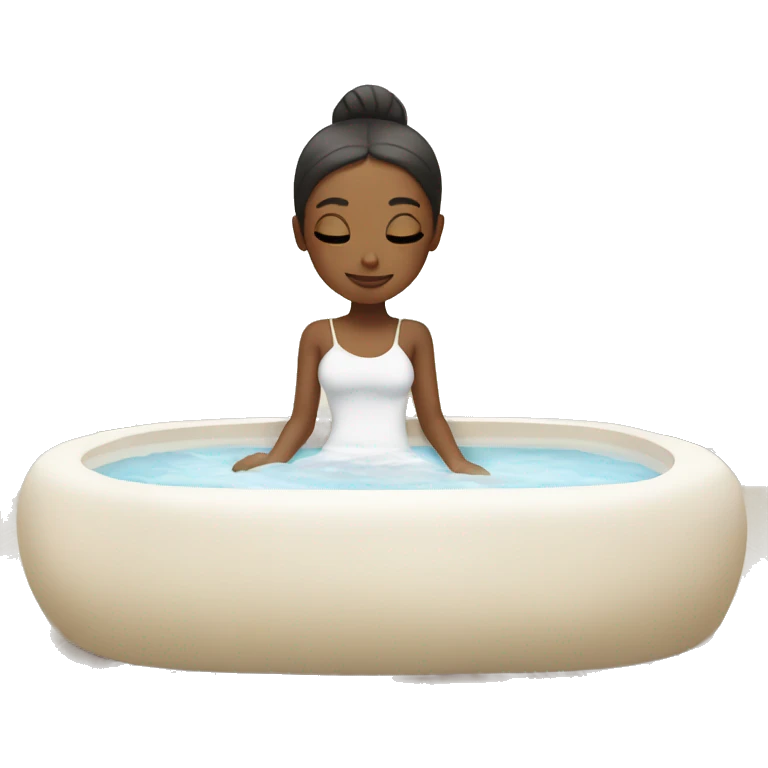 Girl relaxing in spa emoji