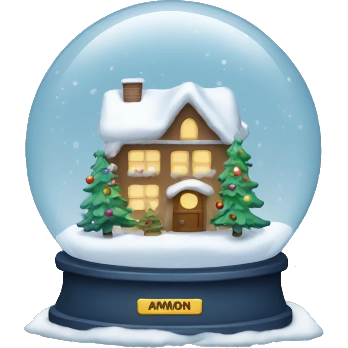 A Christmas snow globe emoji