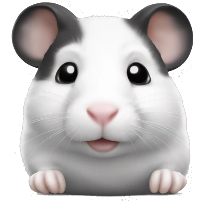 Black and white Hamster emoji
