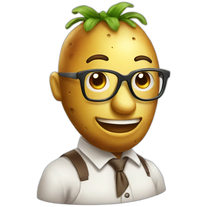 nerd happy potato emoji