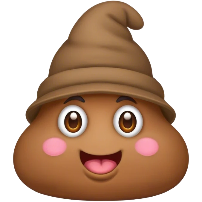 Poop wearing hat emoji